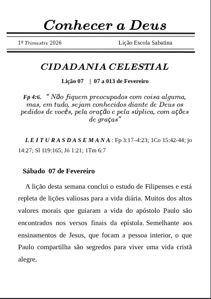 Manual Lição 07 1º Trimestre  em PDF